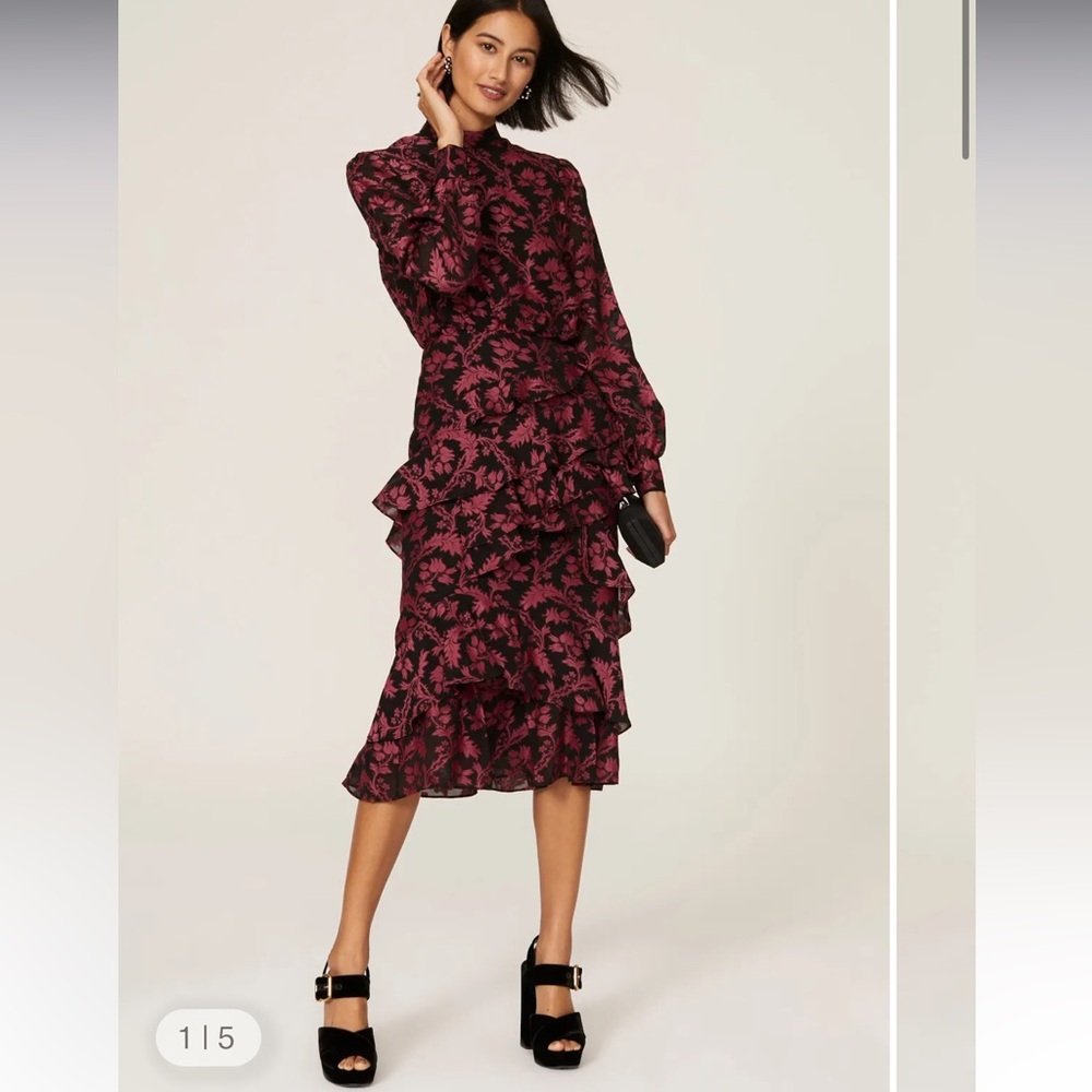 SALONI Isa Ruffle Dress